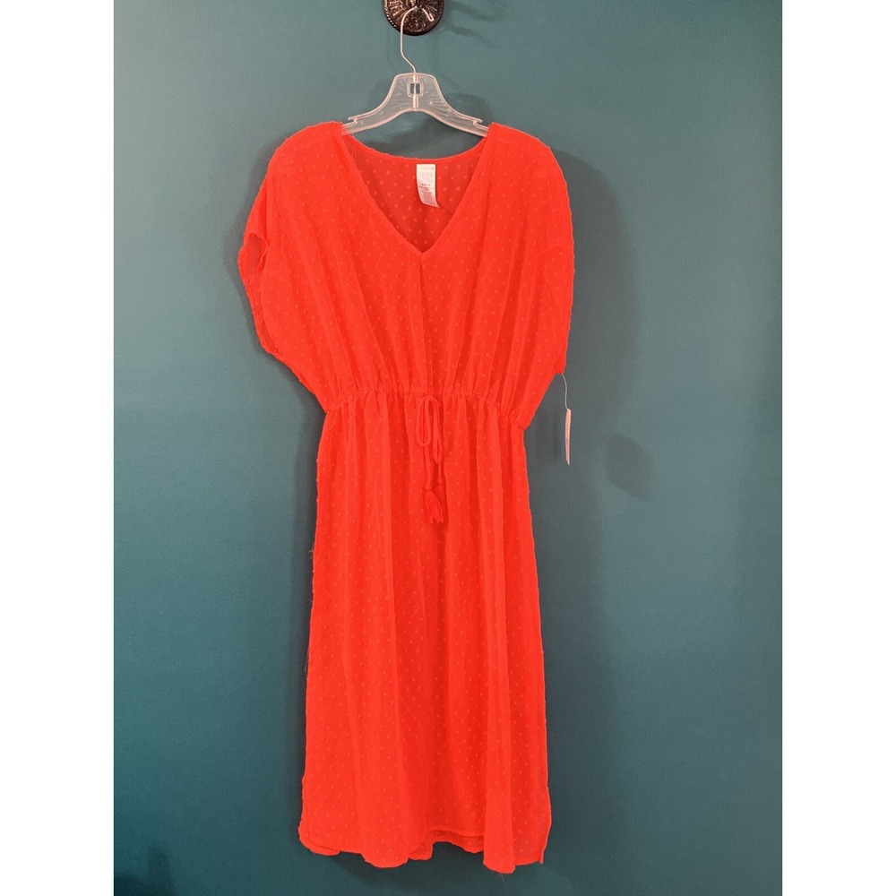 Time and Tru Red Swim Coverup